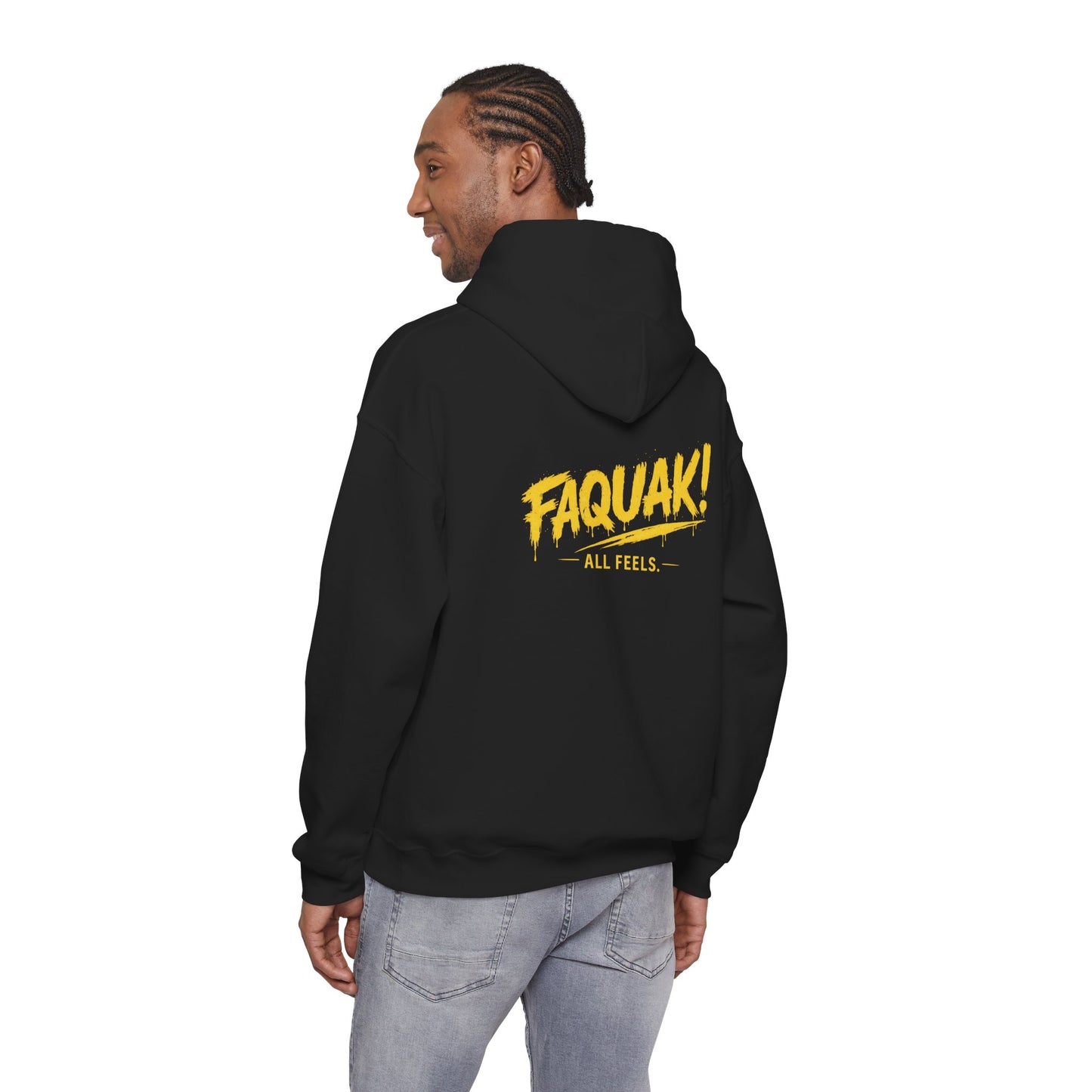 Faquak! Duck Logo Hoodie – Funny Retro Mascot Graphic Sweatshirt