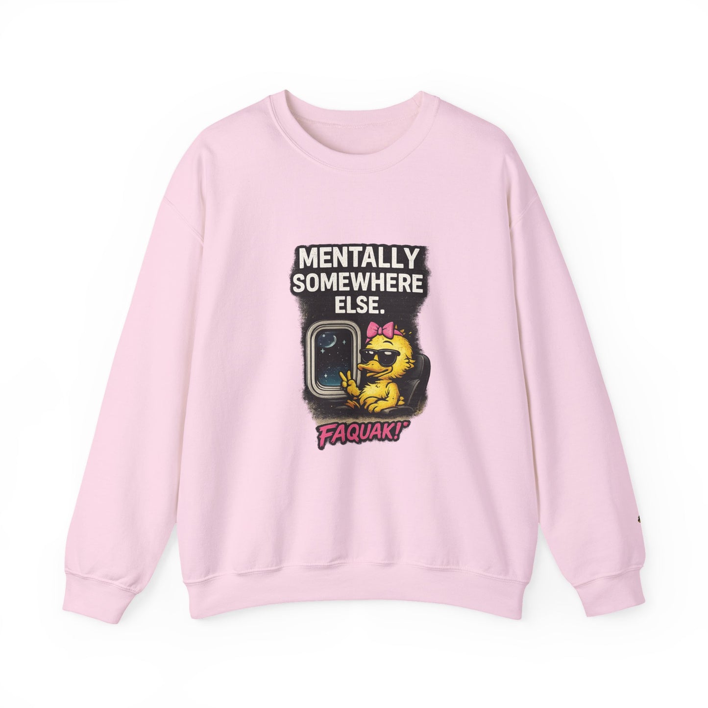 I Don’t Trip I Glide Crewneck Sweatshirt — Cute Skate Duck Graphic