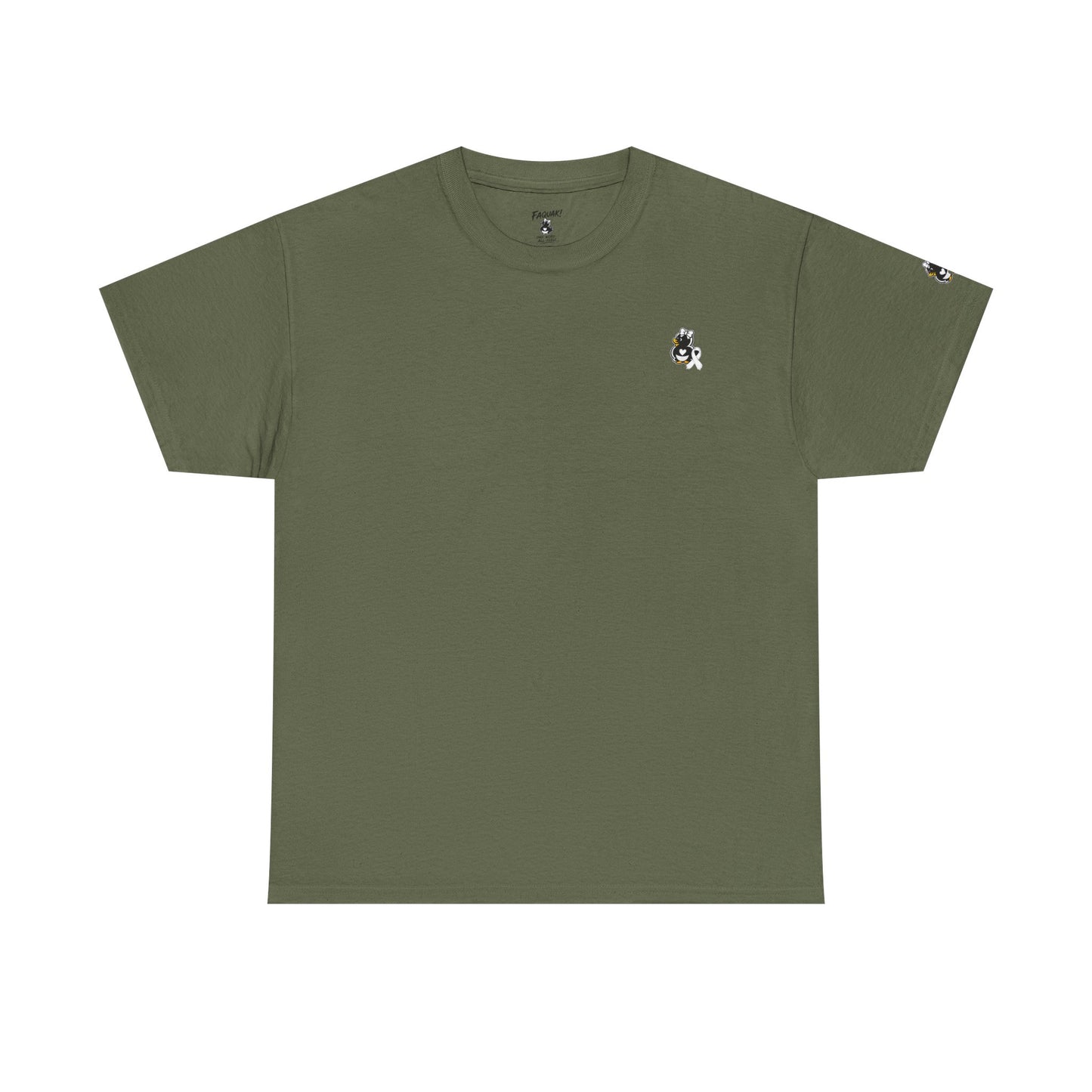 Heavy Cotton Tee.  Lung Cancer Awareness.