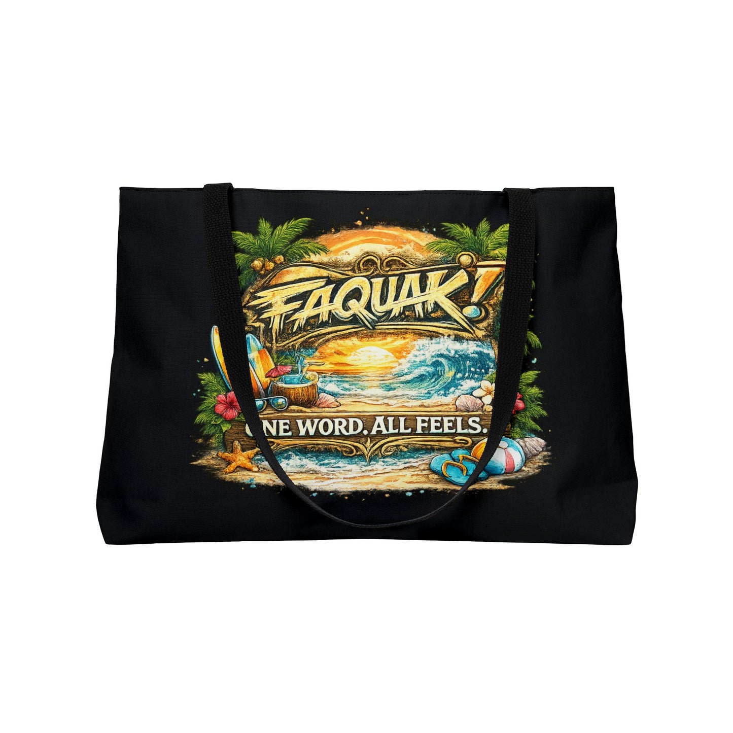 Weekender Tote Bag — “Weekend Forecast: 100% Chance of Doing Nothing” Beach Vacation Tote