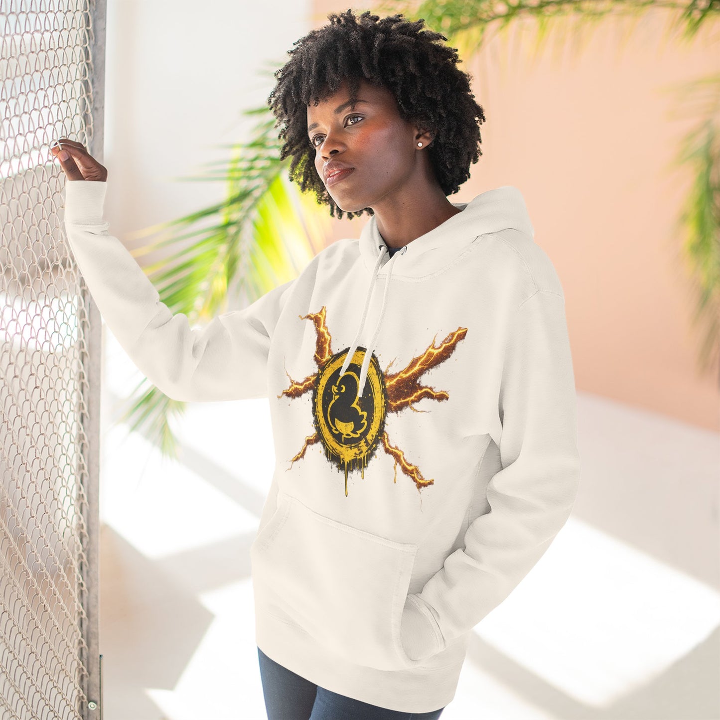 Three-Panel Fleece Hoodie