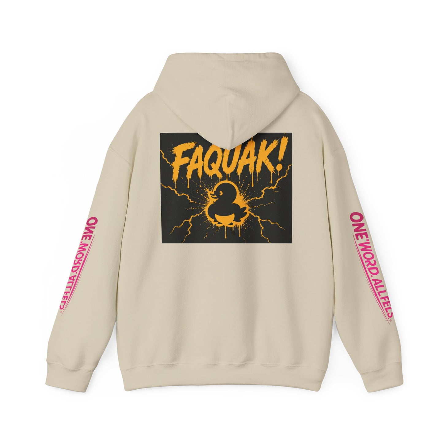 Duck Graphic Hoodie — “FAQUAK!” One Word All Feels Streetwear Hoodie