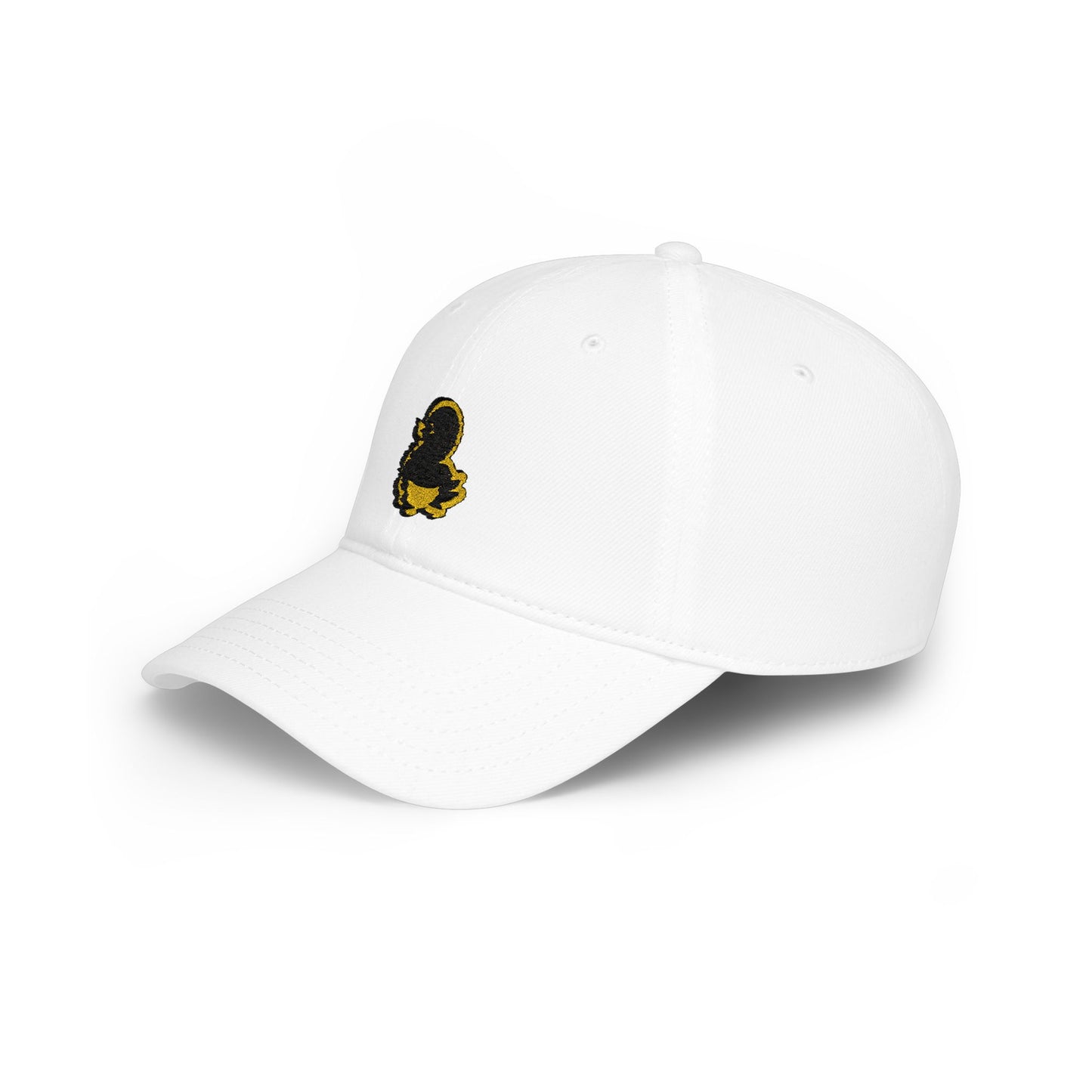 Embroidered Black Duck Low Profile Baseball Cap — Minimal Retro Patch Hat