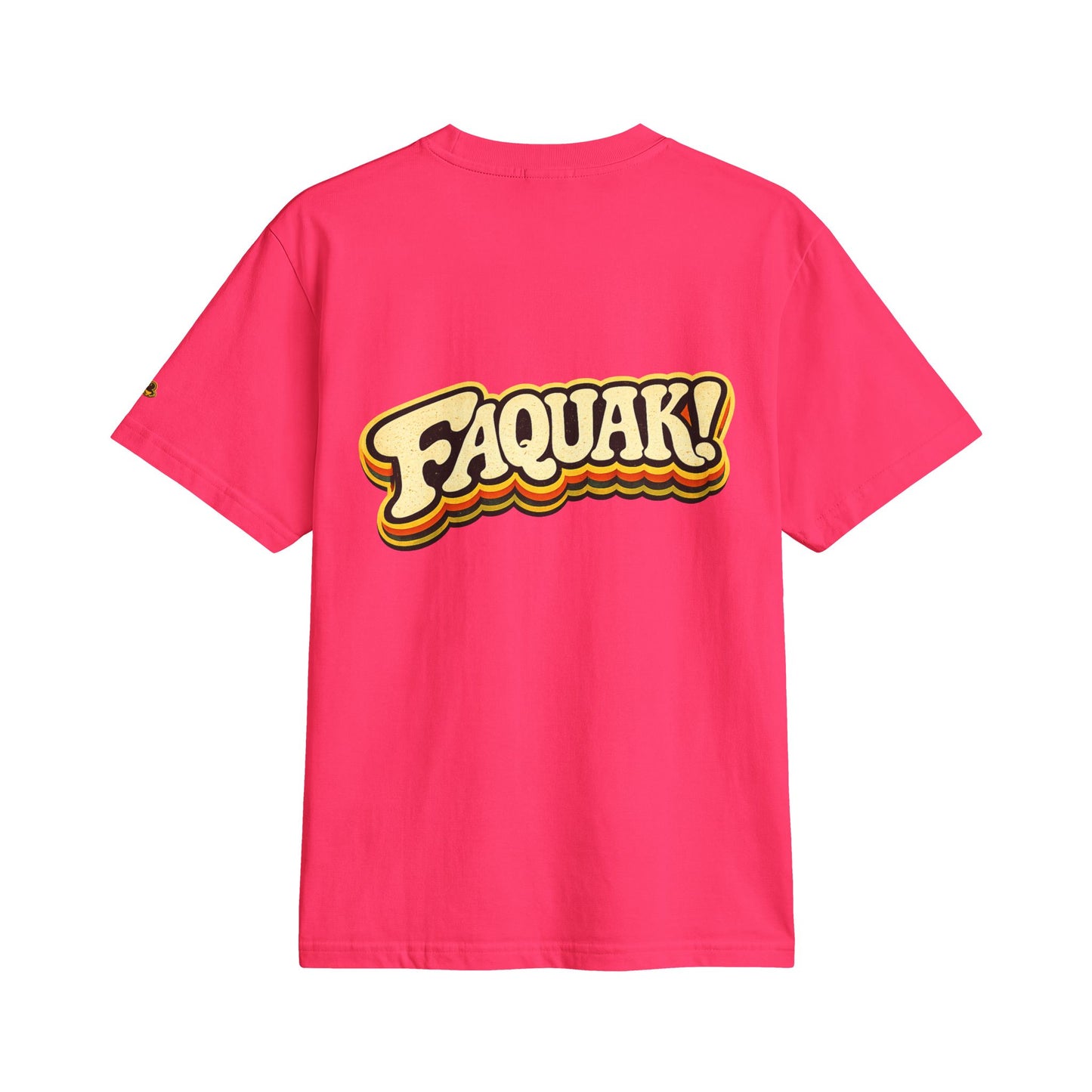 One Word, All Feels Tee — Retro Graphic T-Shirt with "FAQUAK!" Back Print