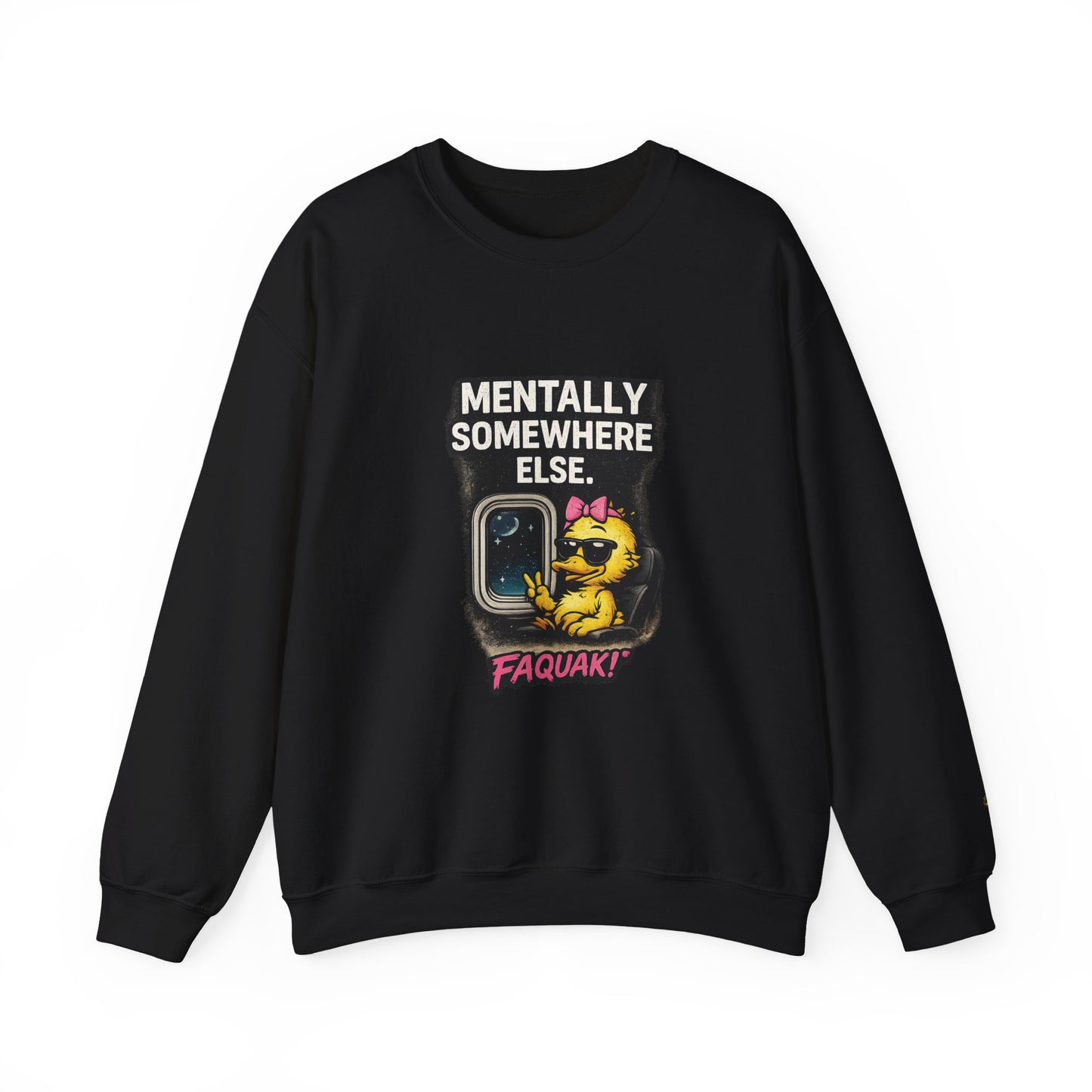 I Don’t Trip I Glide Crewneck Sweatshirt — Cute Skate Duck Graphic