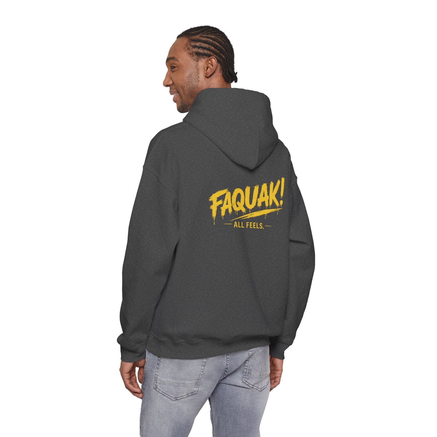 Faquak! Duck Logo Hoodie – Funny Retro Mascot Graphic Sweatshirt
